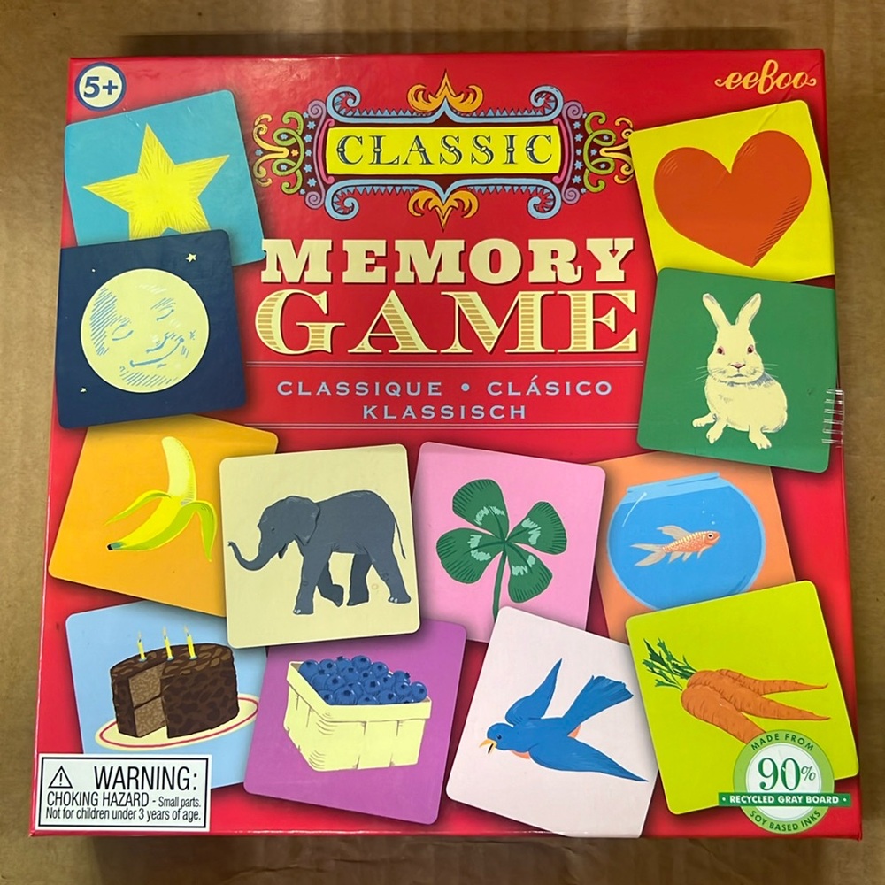 eeBoo Classic Memory Game Matching Pairs ages ages 5 and up